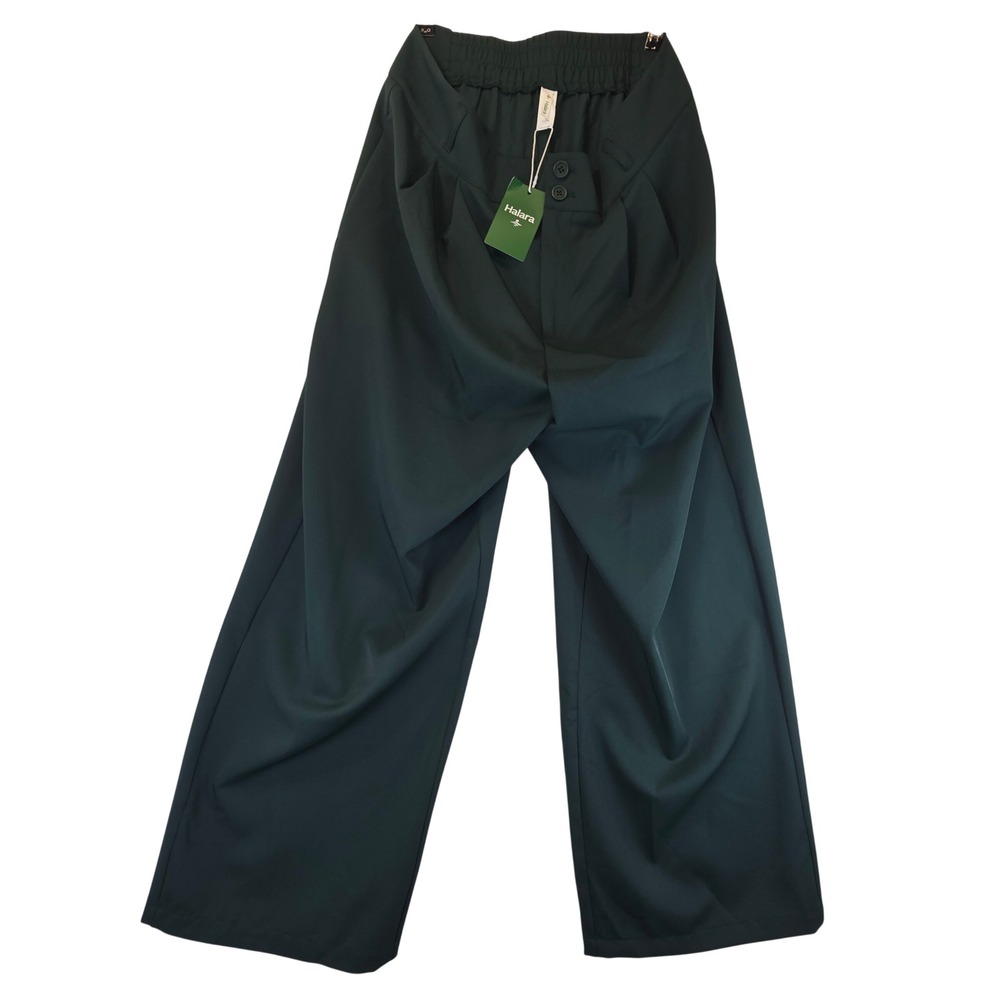 New Halara Lightweight Wide Leg Pants Trousers Dark Office Green Women XL Petite
